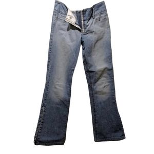 Alice + Olivia Sz 4 Light Wash Hook & Eyelet Jean